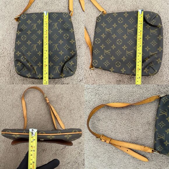 Authentic Louis Vuitton Musette Salsa Women’s Shoulder Crossbody Bag PM Brown - Picture 8 of 8